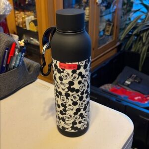 Mickey Mouse Black and White Water Bottle. Disney